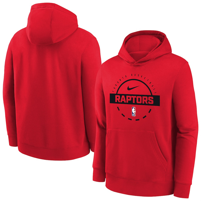 Men's Toronto Raptors Red 2025/26 Practice Club Pullover Hoodie
